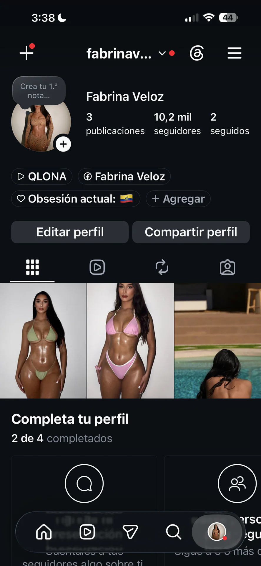 Evidencia visual de Instagram 10k