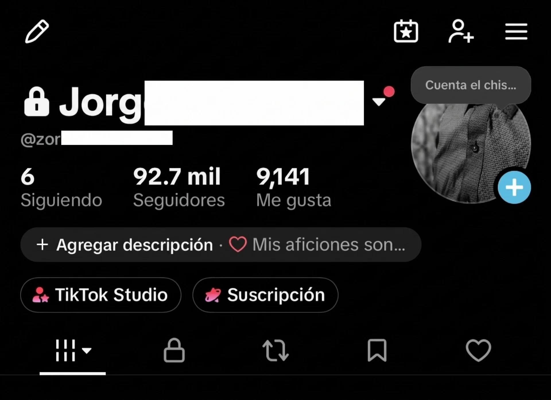Evidencia visual de TikTok 92k Seguidores - Región Francia - Monetización Activa