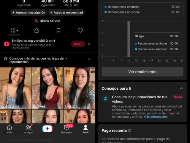 Evidencia visual de TIKTOK MONETIZADO USA 40K TOP BRASIL
